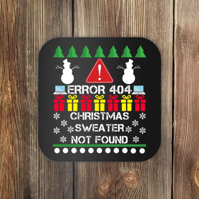 ERROR 404 Christmas Sweater Not Found Coaster