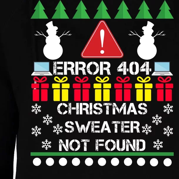 ERROR 404 Christmas Sweater Not Found Womens Funnel Neck Pullover Hood