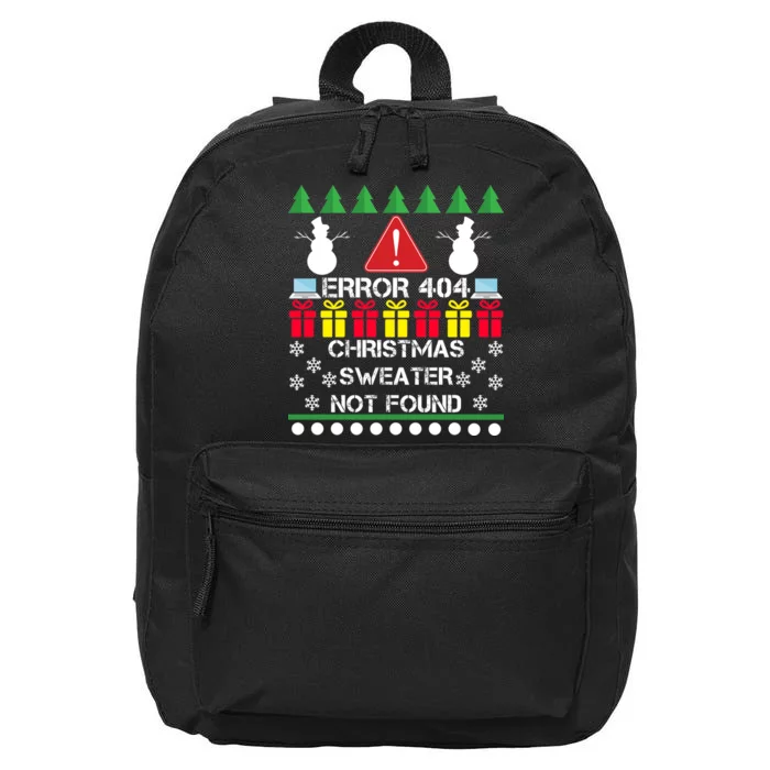 ERROR 404 Christmas Sweater Not Found 16 in Basic Backpack