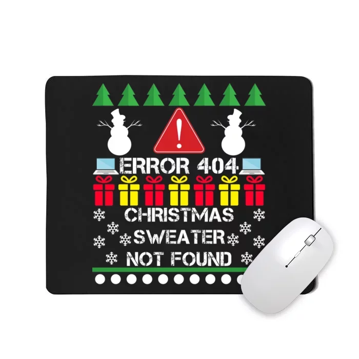 ERROR 404 Christmas Sweater Not Found Mousepad