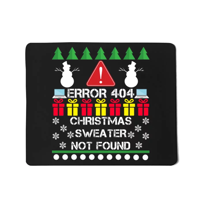 ERROR 404 Christmas Sweater Not Found Mousepad