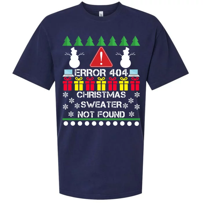 ERROR 404 Christmas Sweater Not Found Sueded Cloud Jersey T-Shirt