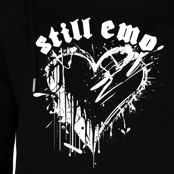 Emo Rock Still Emo 2000s Emo Ska Pop Punk Band Music Womens Funnel Neck Pullover Hood