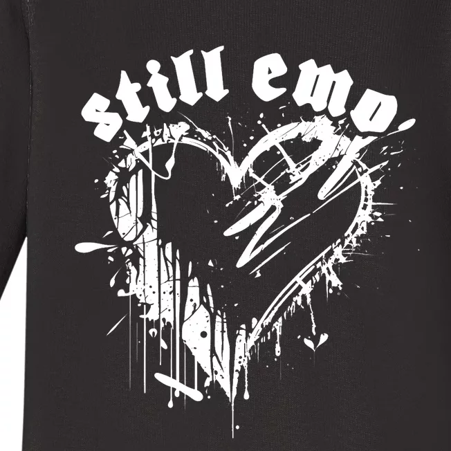 Emo Rock Still Emo 2000s Emo Ska Pop Punk Band Music Baby Long Sleeve Bodysuit