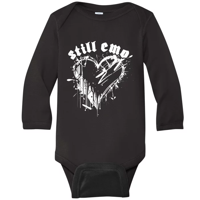 Emo Rock Still Emo 2000s Emo Ska Pop Punk Band Music Baby Long Sleeve Bodysuit