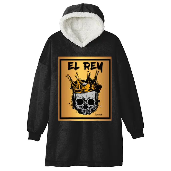 El Rey Skull Gold Hooded Wearable Blanket