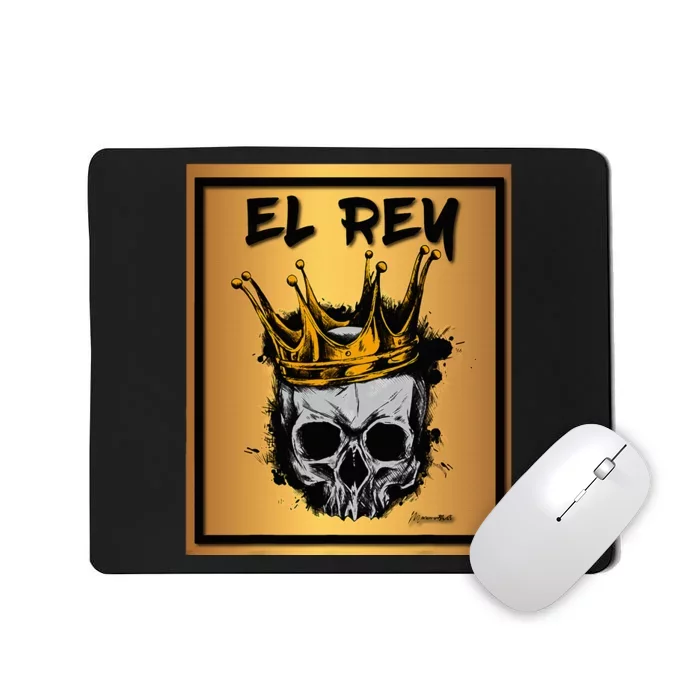 El Rey Skull Gold Mousepad