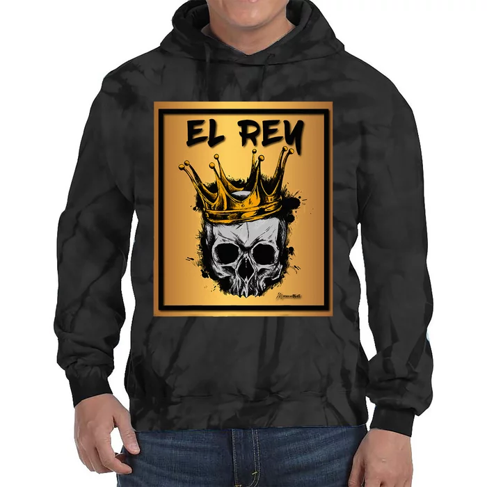 El Rey Skull Gold Tie Dye Hoodie