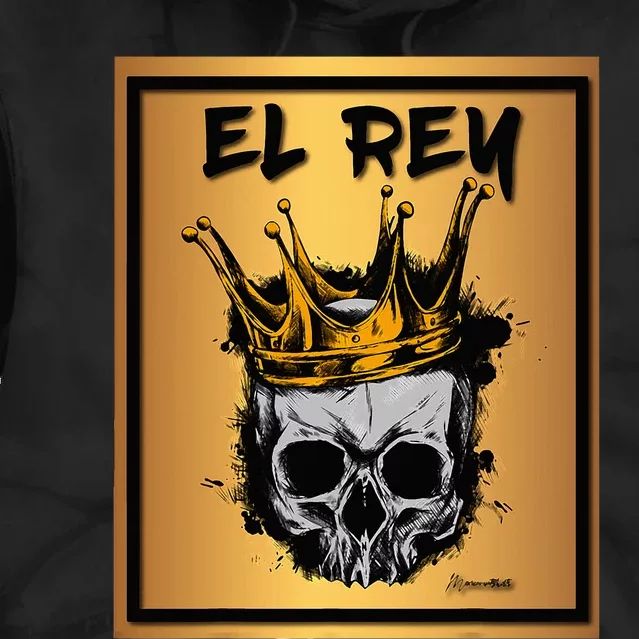 El Rey Skull Gold Tie Dye Hoodie