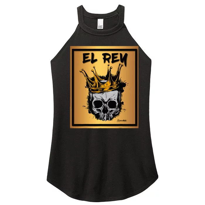 El Rey Skull Gold Women’s Perfect Tri Rocker Tank