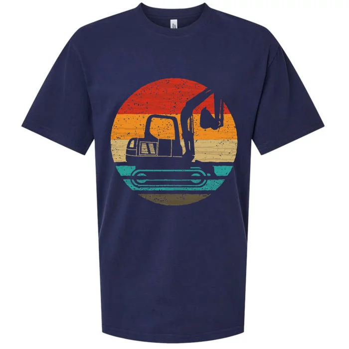 Excavator Retro Style Vintage Sueded Cloud Jersey T-Shirt