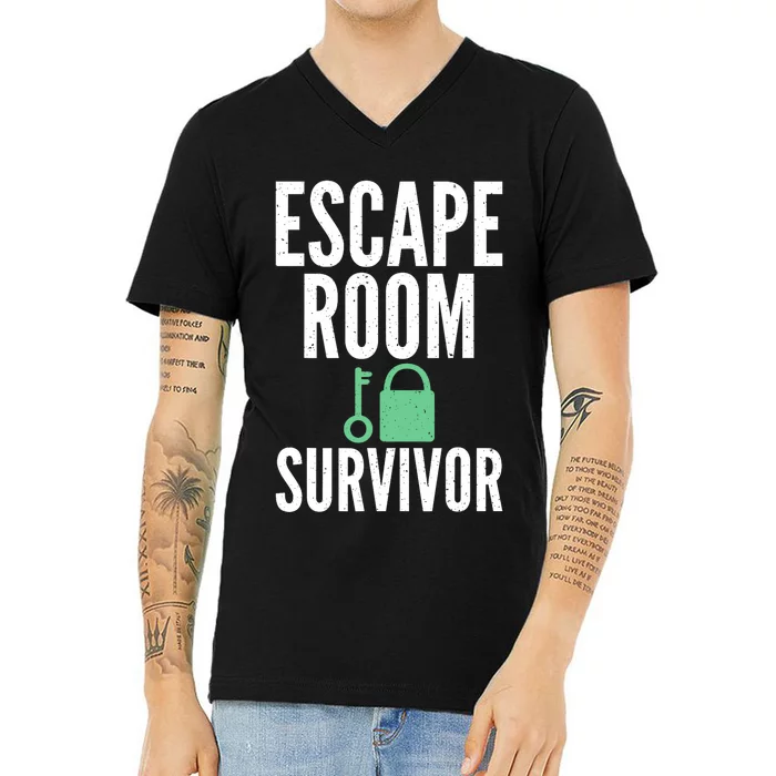 Escape Room Survivor V-Neck T-Shirt