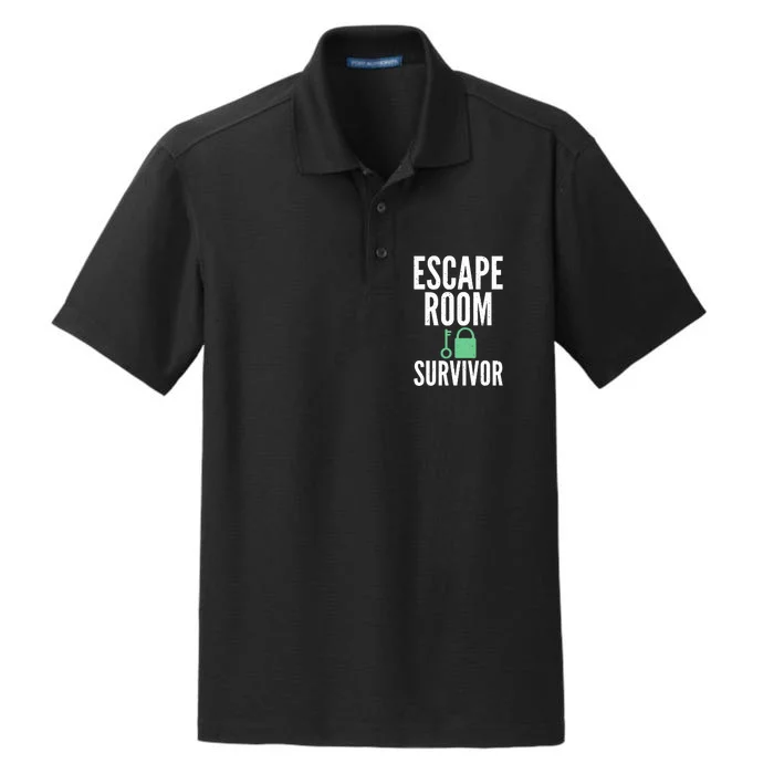 Escape Room Survivor Dry Zone Grid Performance Polo