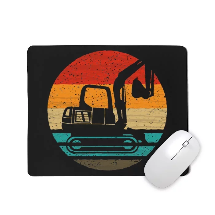 Excavator Retro Style Vintage Mousepad