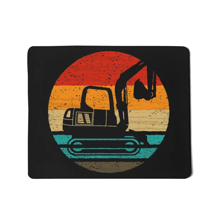 Excavator Retro Style Vintage Mousepad