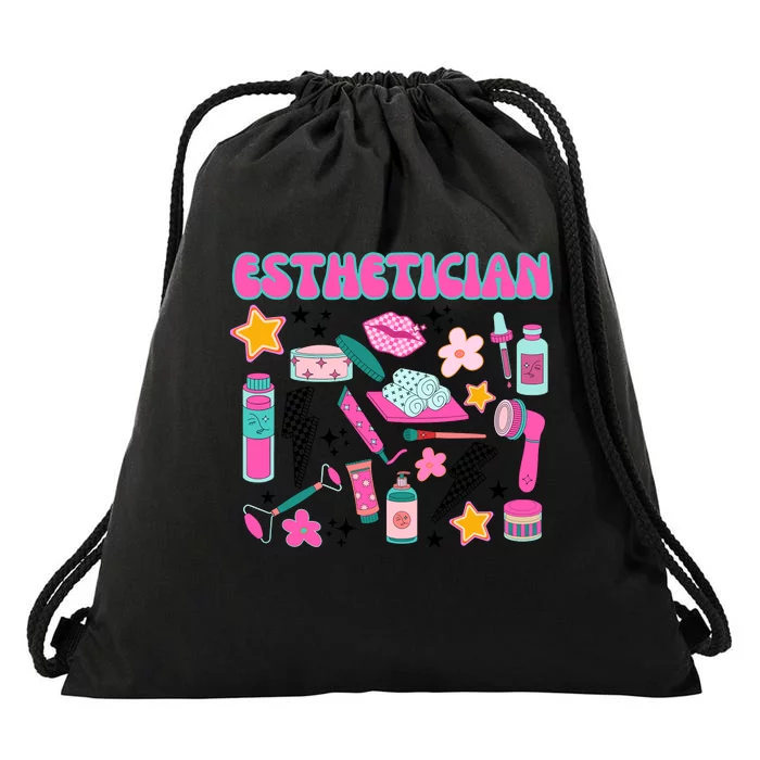 Esthetician Retro Skin Therapy Technician Drawstring Bag