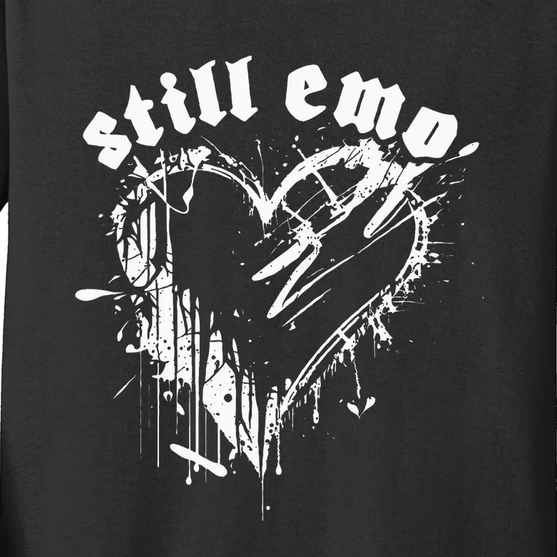 Emo Rock Still Emo 2000s Emo Ska Pop Punk Band Music Kids Long Sleeve Shirt