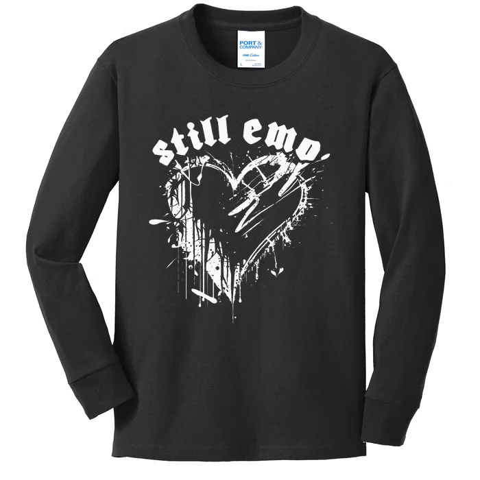 Emo Rock Still Emo 2000s Emo Ska Pop Punk Band Music Kids Long Sleeve Shirt