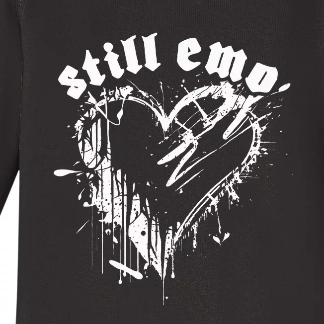 Emo Rock Still Emo 2000s Emo Ska Pop Punk Band Music Baby Long Sleeve Bodysuit