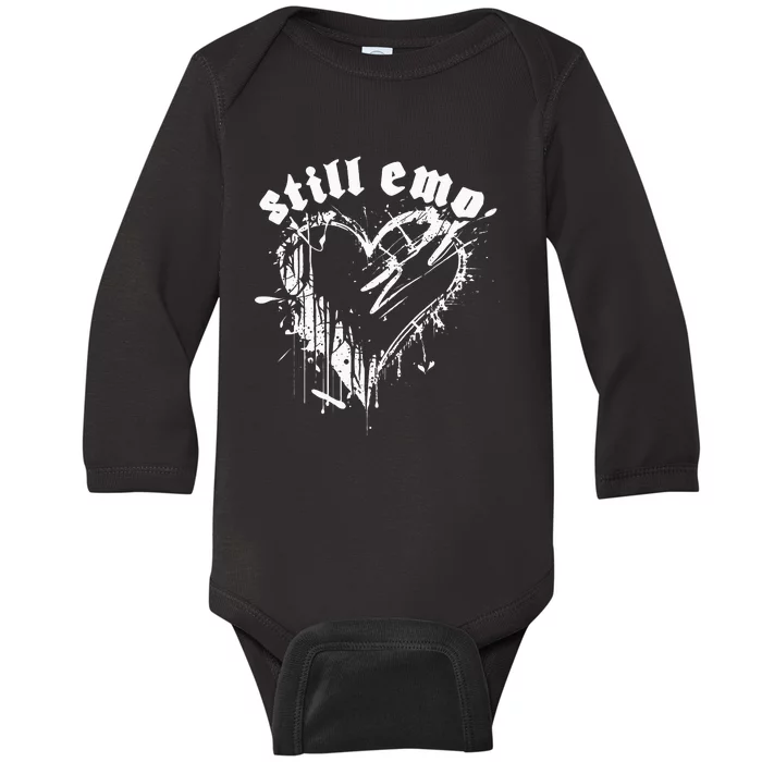 Emo Rock Still Emo 2000s Emo Ska Pop Punk Band Music Baby Long Sleeve Bodysuit