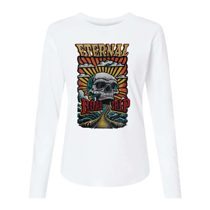 Eternal Road Trip Retro Womens Cotton Relaxed Long Sleeve T-Shirt