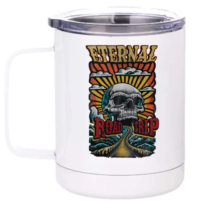 Eternal Road Trip Retro Front & Back 12oz Stainless Steel Tumbler Cup