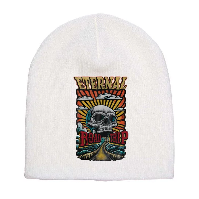 Eternal Road Trip Retro Short Acrylic Beanie