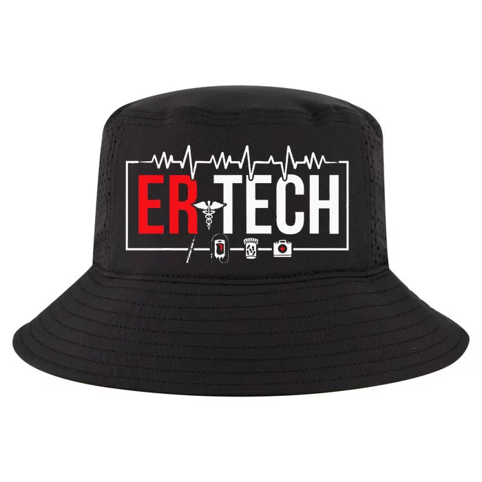 Emergency Room Technician Heartbeat ER Technicians Cool Comfort Performance Bucket Hat