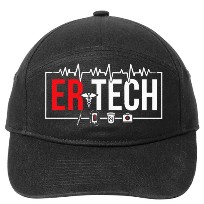 Emergency Room Technician Heartbeat ER Technicians 7-Panel Snapback Hat