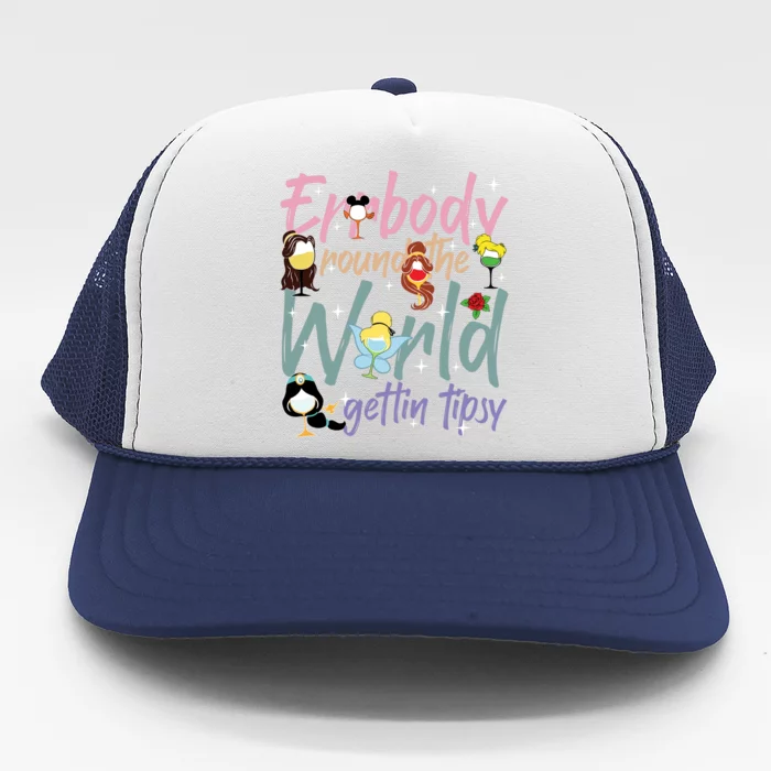 Errbody Round The World Gettin Tipsy Drinking Around The World Trucker Hat