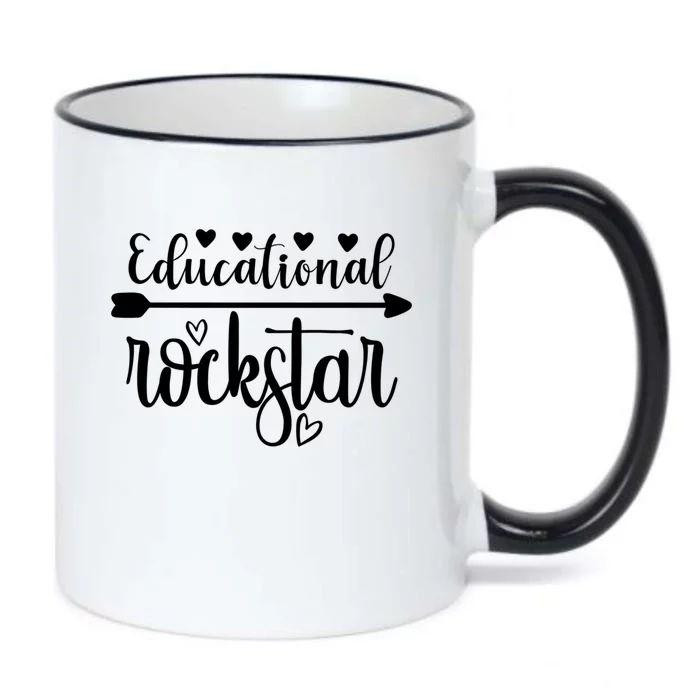 Educational Rockstar Teacher Appreciation Gift Black Color Changing Mug