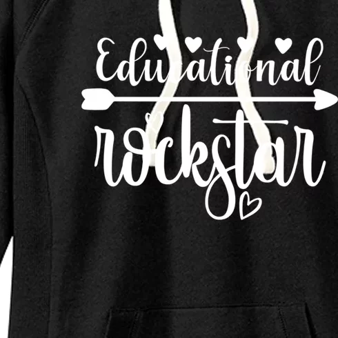 Educational Rockstar Teacher Appreciation Gift Women's Fleece Hoodie