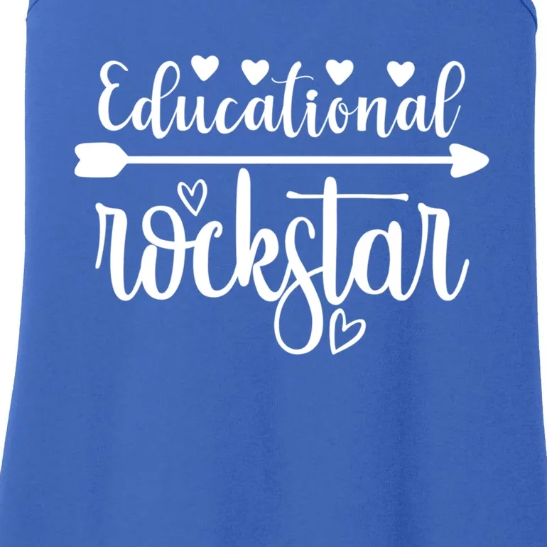 Educational Rockstar Teacher Appreciation Gift Ladies Essential Tank