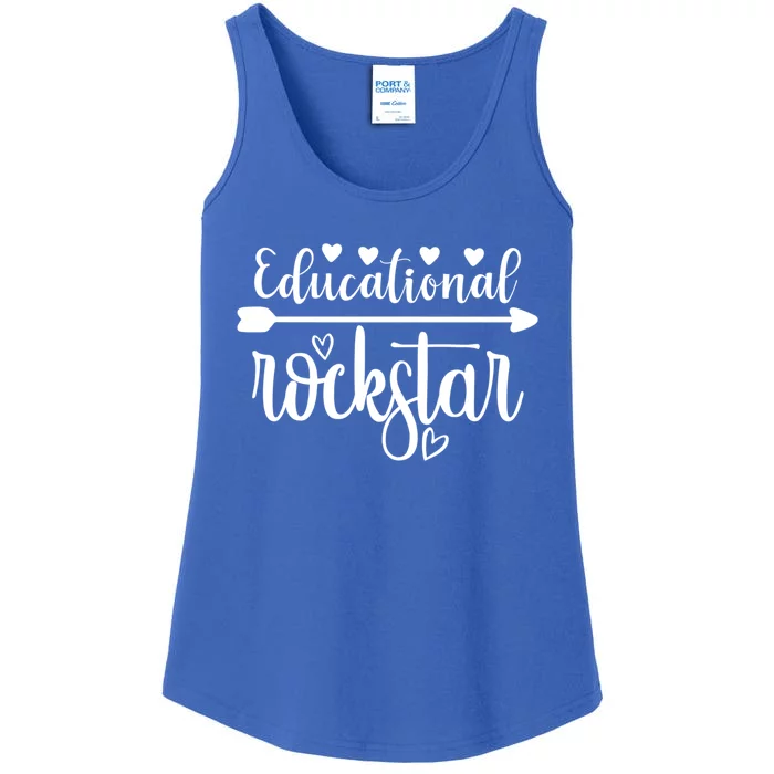 Educational Rockstar Teacher Appreciation Gift Ladies Essential Tank