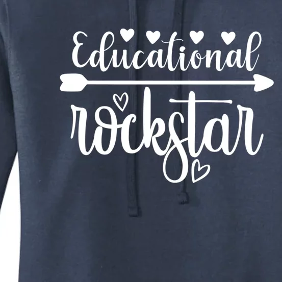 Educational Rockstar Teacher Appreciation Gift Women's Pullover Hoodie