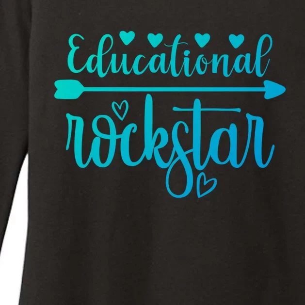 Educational Rockstar Teacher Appreciation Gift Womens CVC Long Sleeve Shirt