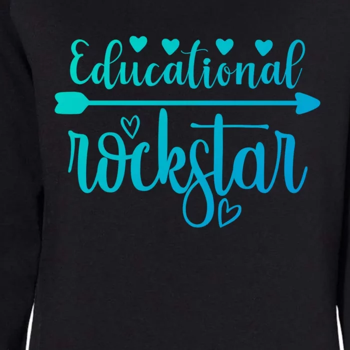 Educational Rockstar Teacher Appreciation Gift Womens California Wash Sweatshirt