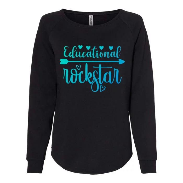 Educational Rockstar Teacher Appreciation Gift Womens California Wash Sweatshirt