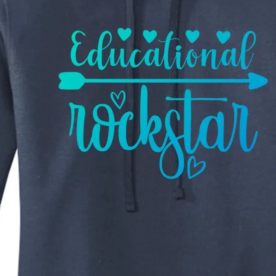 Educational Rockstar Teacher Appreciation Gift Women's Pullover Hoodie