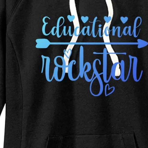 Educational Rockstar Teacher Appreciation Gift Women's Fleece Hoodie