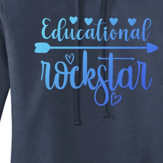 Educational Rockstar Teacher Appreciation Gift Women's Pullover Hoodie