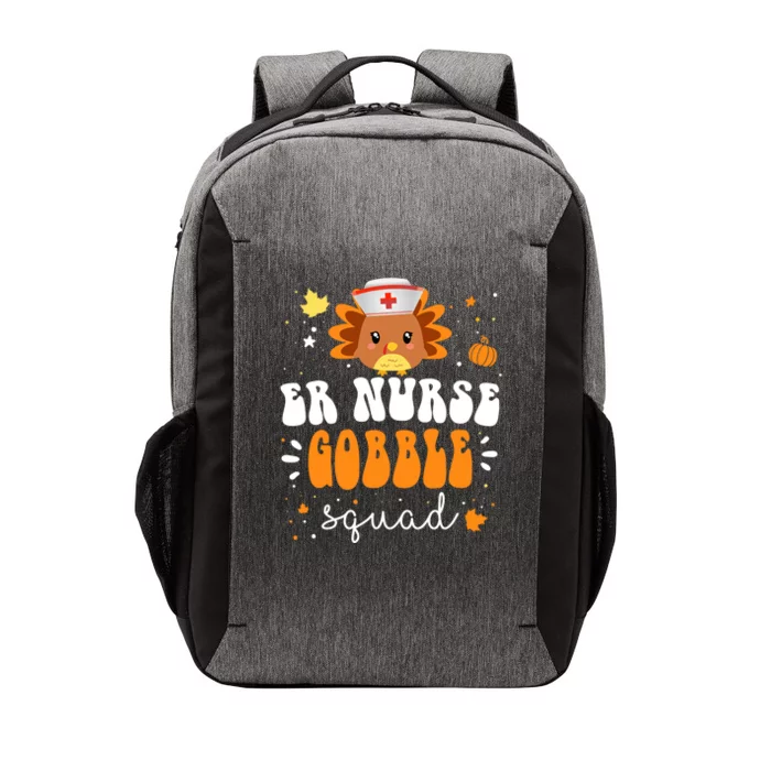 Emergency Room Turkey Er Nurse Gobble Squad Thanksgiving Gift Vector Backpack