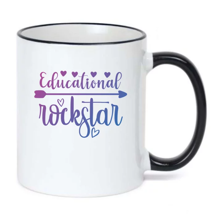 Educational Rockstar Teacher Appreciation Gift Black Color Changing Mug