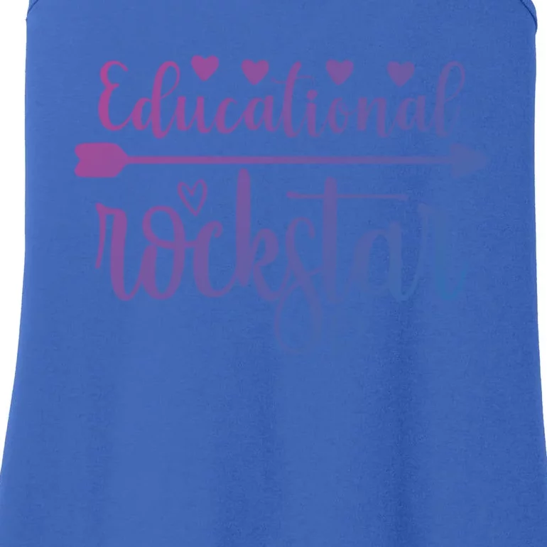 Educational Rockstar Teacher Appreciation Gift Ladies Essential Tank