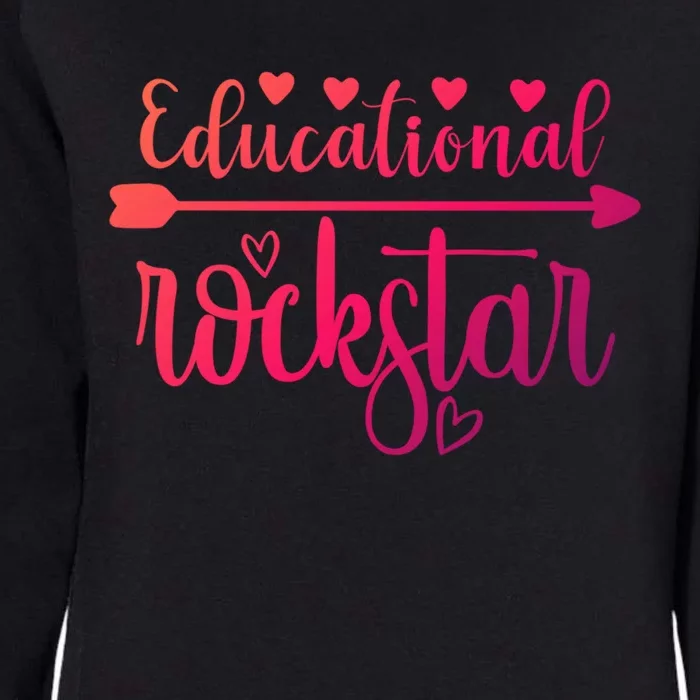 Educational Rockstar Teacher Appreciation Gift Womens California Wash Sweatshirt