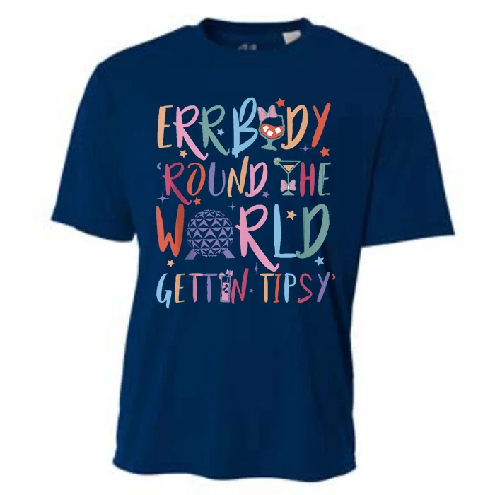 Errbody Round The World Gettin Tipsy Cooling Performance Crew T-Shirt