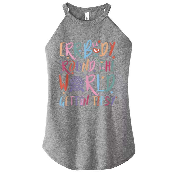 Errbody Round The World Gettin Tipsy Women’s Perfect Tri Rocker Tank