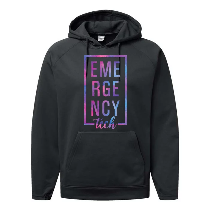 Emergency Room Tech ER Tech ER Technician Performance Fleece Hoodie