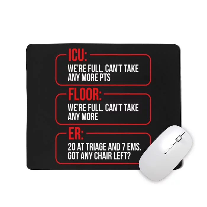 Emergency Room Technician Badge Reel ER Tech Essentials Mousepad