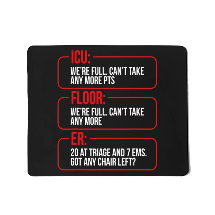 Emergency Room Technician Badge Reel ER Tech Essentials Mousepad